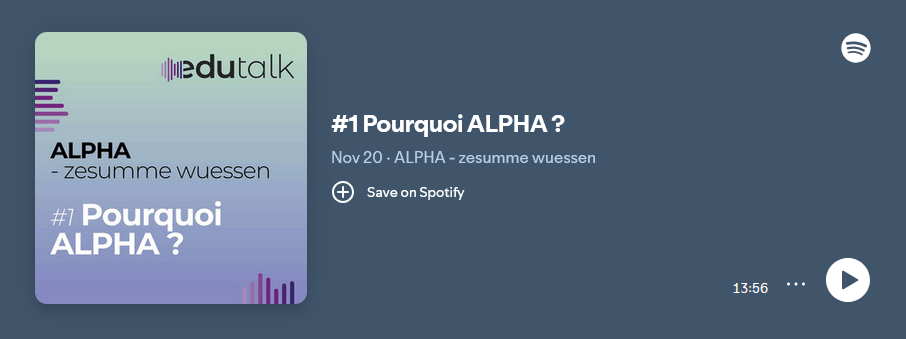 News Single Image - Entdeckt den Podcast „ALPHA – zesumme wuessen“!
