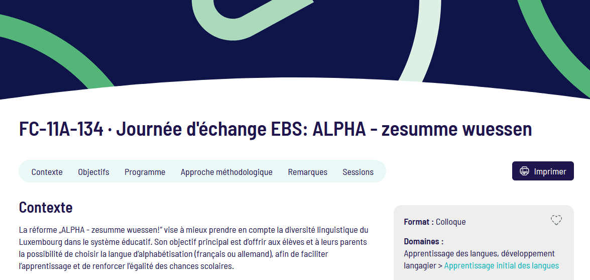 News Single Image - Aluedung Journée d'échange EBS: « ALPHA – zesumme wuessen »
